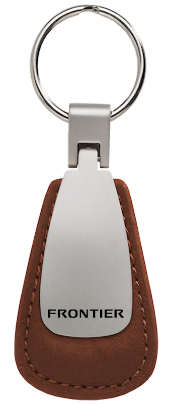 Nissan Frontier Leather Teardrop Key Fob - Brown