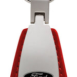 Ford Fusion Leather Teardrop Key Fob - Red