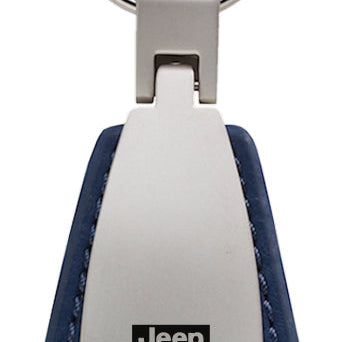 Jeep Gladiator Leather Teardrop Key Fob - Blue