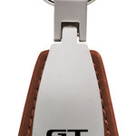 Nissan GTR Leather Teardrop Key Fob - Brown