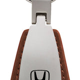 Honda Leather Teardrop Key Fob - Brown