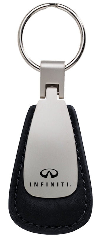 Infiniti Leather Teardrop Key Fob - Black