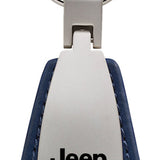 Jeep 4xe Leather Teardrop Key Fob - Blue