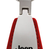 Jeep 4xe Leather Teardrop Key Fob - Red