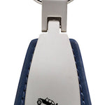 Jeep Climbing Leather Teardrop Key Fob - Blue