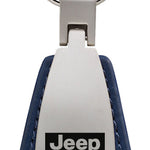 Jeep Grill Leather Teardrop Key Fob - Blue