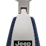 Jeep Grill Leather Teardrop Key Fob - Blue