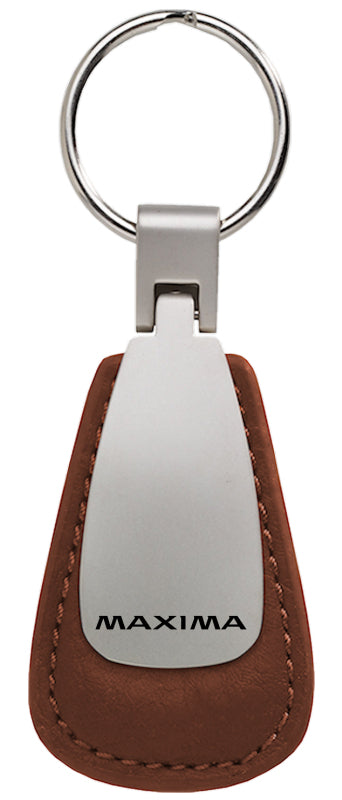 Nissan Maxima Leather Teardrop Key Fob - Brown
