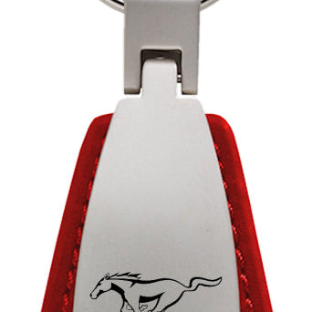 Mustang GT Leather Teardrop Key Fob - Red