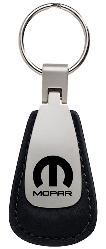 Mopar Leather Teardrop Key Fob - Black