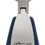 Mustang Leather Teardrop Key Fob - Blue