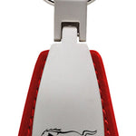 Mustang Leather Teardrop Key Fob - Red