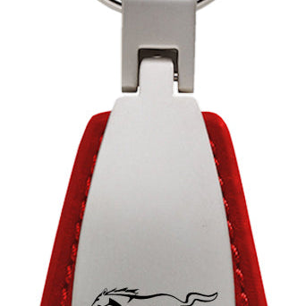 Mustang Leather Teardrop Key Fob - Red