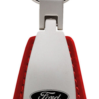 Ford Raptor Leather Teardrop Key Fob - Red