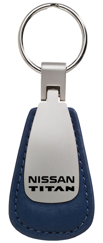 Nissan Titan Leather Teardrop Key Fob - Blue