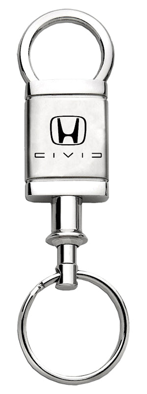 Honda Civic (Reverse C) Satin-Chrome Valet Key Fob - Silver