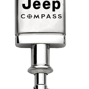 Jeep Compass Satin-Chrome Valet Key Fob - Silver