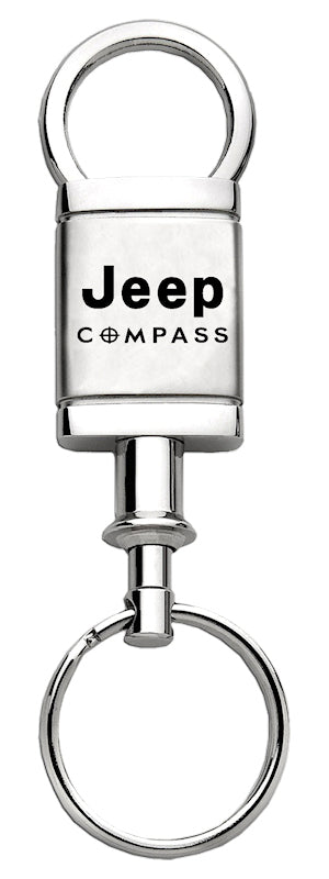 Jeep Compass Satin-Chrome Valet Key Fob - Silver