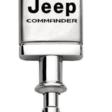 Jeep Commander Satin-Chrome Valet Key Fob - Silver