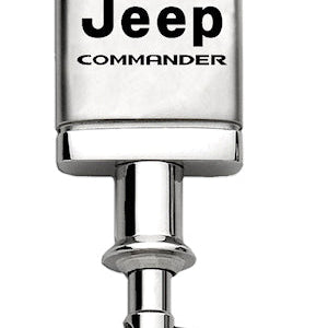 Jeep Commander Satin-Chrome Valet Key Fob - Silver