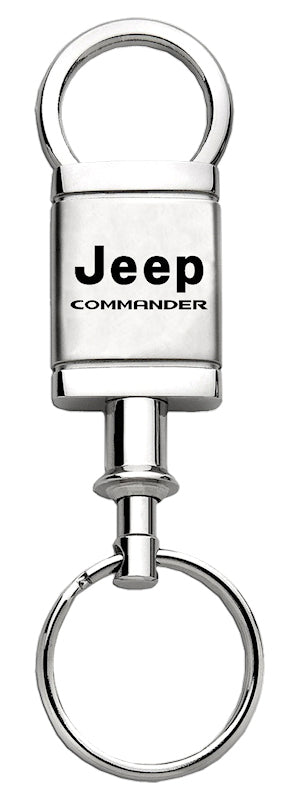 Jeep Commander Satin-Chrome Valet Key Fob - Silver