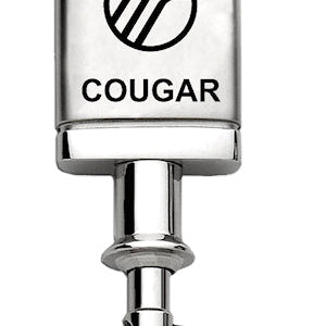 Mercury Cougar Satin-Chrome Valet Key Fob - Silver