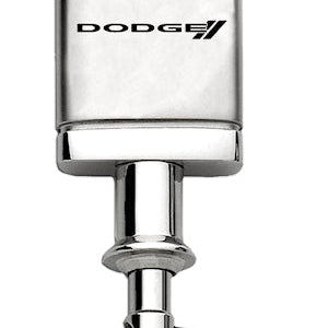 Dodge Stripe Satin-Chrome Valet Key Fob - Silver