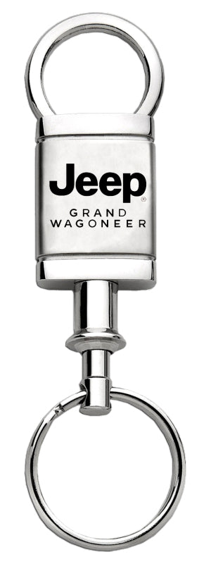 Jeep Grand Wagoneer Satin-Chrome Valet Key Fob - Silver