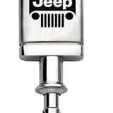 Jeep Grill Satin-Chrome Valet Key Fob - Silver