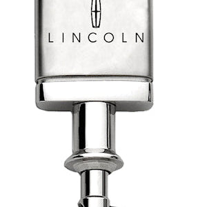 Lincoln Satin-Chrome Valet Key Fob - Silver