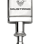 Mustang 45th Anniversary Satin-Chrome Valet Key Fob - Silver