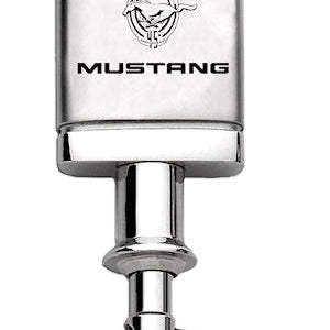 Mustang 45th Anniversary Satin-Chrome Valet Key Fob - Silver