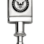 Military U.S. Navy Satin-Chrome Valet Key Fob - Silver