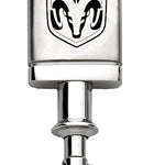 Ram Head Satin-Chrome Valet Key Fob - Silver