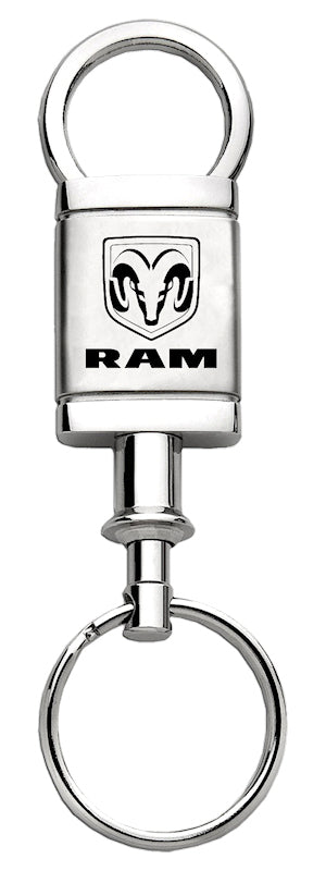 Ram Satin-Chrome Valet Key Fob - Silver