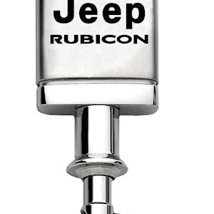 Jeep Rubicon Satin-Chrome Valet Key Fob - Silver