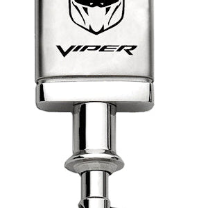 Dodge Viper (Fangs) Satin-Chrome Valet Key Fob - Silver