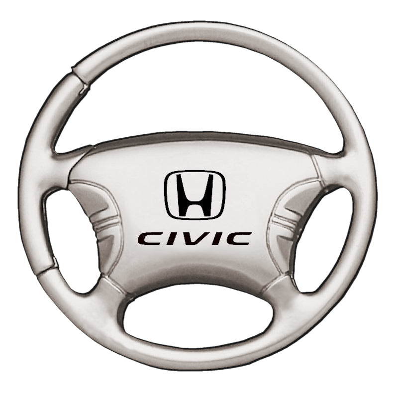 Honda Civic Steering Wheel Key Fob - Silver