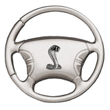 Mustang Cobra Steering Wheel Key Fob - Silver