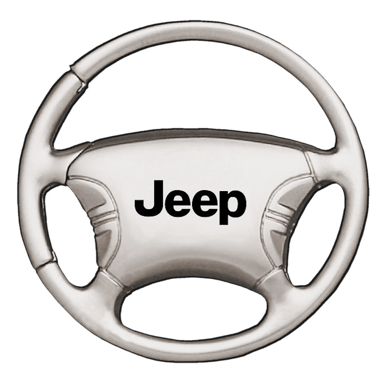 Jeep Steering Wheel Key Fob - Silver