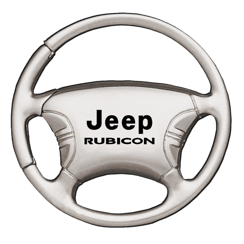 Jeep Rubicon Steering Wheel Key Fob - Silver