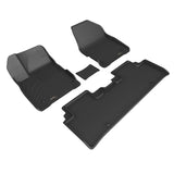 All-Weather Custom-Fit Floor Mats for Kia Ev6 2022-2024 with Non-Slip Backing - Black - 1st Row 2nd Row