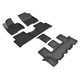 All-Weather Custom-Fit Floor Mats for Kia Sorento Hybrid 6-Seats 2022-2025 with Non-Slip Backing - Black - 1st Row 2nd Row 3rd Row