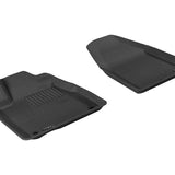 All-Weather Custom-Fit Floor Mats for Acura Mdx 2007-2013 with Non-Slip Backing - Black - 1st Row