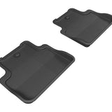 All-Weather Custom-Fit Floor Mats for Acura Tl Fwd 2009-2014 with Non-Slip Backing - Black - 2nd Row