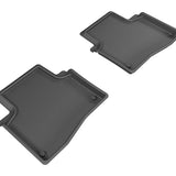 All-Weather Custom-Fit Floor Mats for Acura Rlx 2014-2020 with Non-Slip Backing - Black - 2nd Row