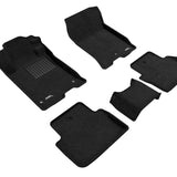 All-Weather Custom-Fit Floor Mats for Acura Tlx Fwd 2015-2020 with Non-Slip Backing - Black - 1st Row 2nd Row