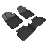 All-Weather Custom-Fit Floor Mats for Acura Integra 2023-2025 with Non-Slip Backing - Black - 1st Row 2nd Row