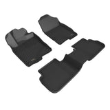 All-Weather Custom-Fit Floor Mats for Acura Integra / Integra Type S 2023-2025 with Non-Slip Backing - Black - 1st Row 2nd Row