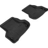 All-Weather Custom-Fit Floor Mats for Audi A3 2006-2013 with Non-Slip Backing - Black - 2nd Row